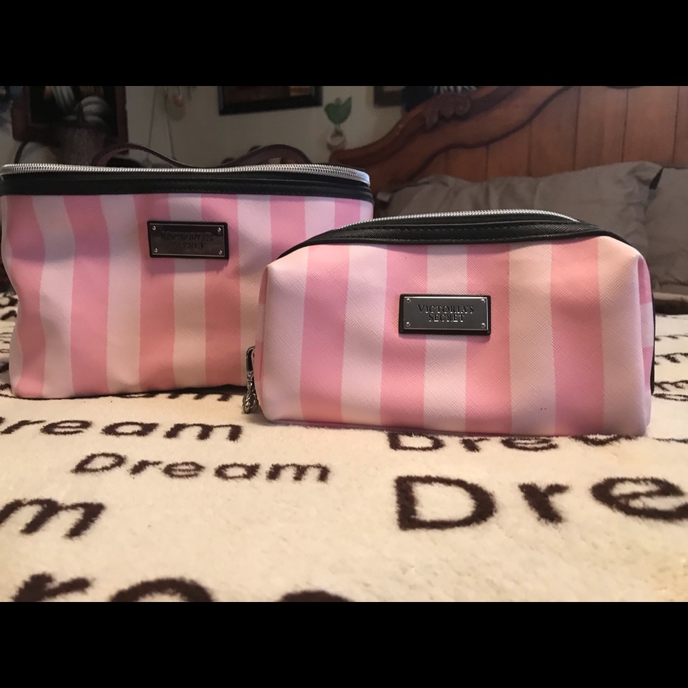 Victoria’s Secret train case and makeup bag